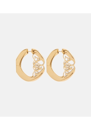 Alexander McQueen Seal logo hoop earrings