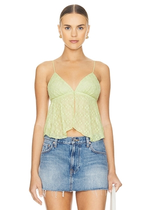 MORE TO COME Bryn Cami Top in Green. Size L, S, XL, XS, XXS.