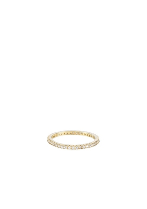 The M Jewelers NY The M Essential Pave Band in Metallic Gold. Size 6, 7.