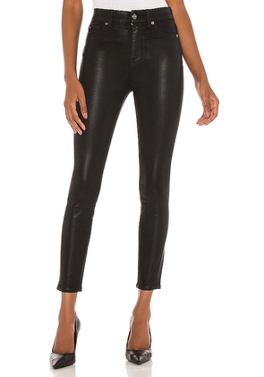 7 For All Mankind The High Waist Ankle Skinny With Faux Pockets in Black. Size 28, 33.