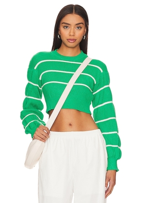 superdown Sophia Stripe Sweater in Green. Size M.