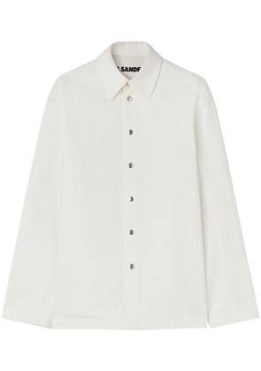 Jil Sander logo-embossed cotton shirt - White