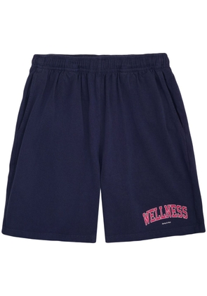 Sporty & Rich elasticated-waistband track shorts - Blue