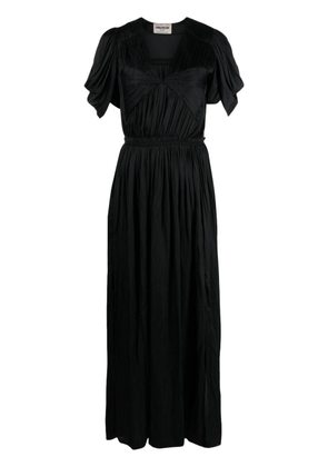 Zadig&Voltaire bow-embellished crinkled-satin dress - Black