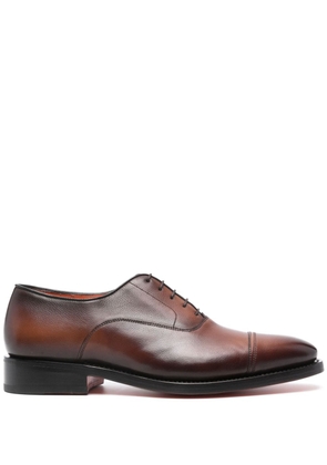 Santoni leather Oxford shoes - Brown