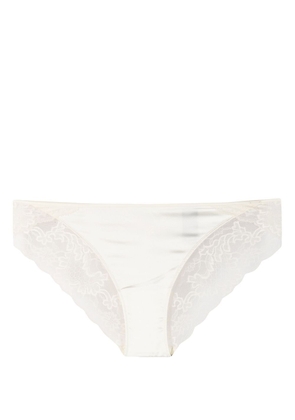 Calvin Klein floral-lace thong - White