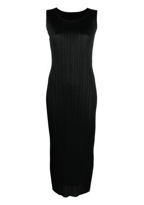 Pleats Please Issey Miyake sleeveless plissé maxi dress - Black