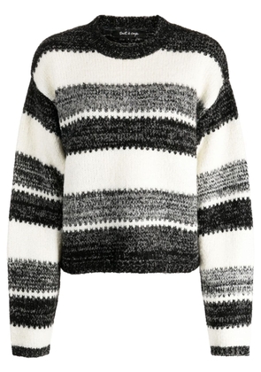 tout a coup stripe-print wool-blend jumper - Black