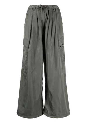 izzue wide-leg cargo trousers - Green