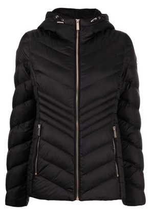 Michael Michael Kors chevron-quilted hooded jacket - Black
