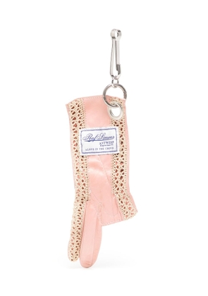 Raf Simons leather glove keyring - Pink