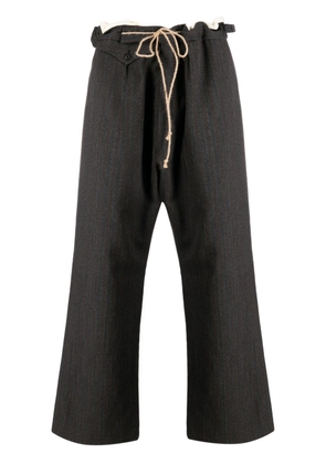 Maison Margiela stripe-pattern wool trousers - Grey