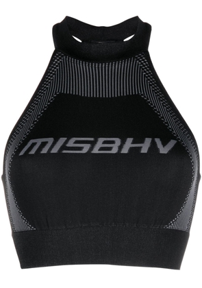 MISBHV logo-jacquard crop top - Black