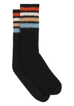 ETRO striped colour-block wool-blend socks - Black