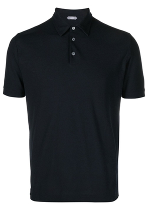 Zanone short-sleeve cotton polo shirt - Blue