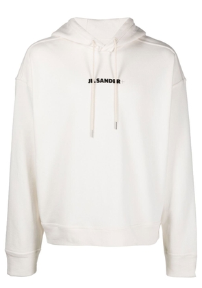 Jil Sander logo-print detail hoodie - Neutrals