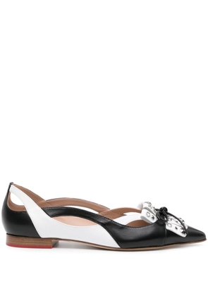 Scarosso Classic leather ballerina shoes - Black