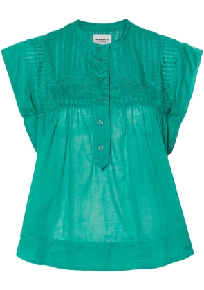 MARANT ÉTOILE Leaza organic cotton blouse - Green