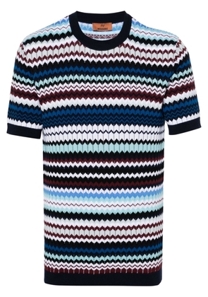 Missoni zigzag cotton T-shirt - Blue