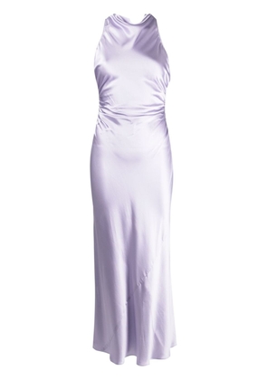 Reformation Casette criss-cross straps silk dress - Purple