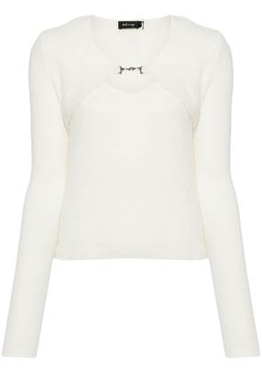 tout a coup layered buckle-detail jumper - White