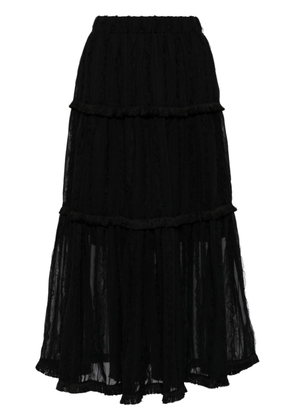b+ab tiered midi skirt - Black