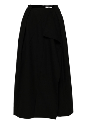 b+ab draped midi skirt - Black