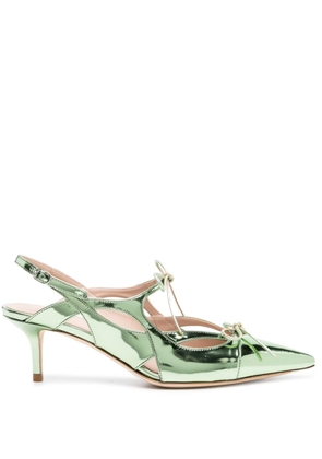 Scarosso Brisk 60mm patent-leather pumps - Green