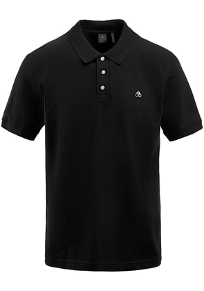 Moose Knuckles logo-embroidered cotton polo shirt - Black