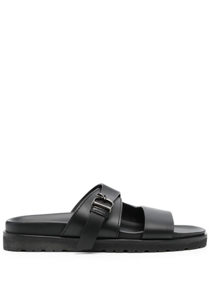 Dsquared2 leather flat sandals - Black