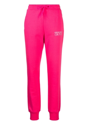Versace Jeans Couture logo-embroidered cotton track pants - Pink
