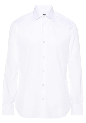 Barba classic-collar cotton shirt - White