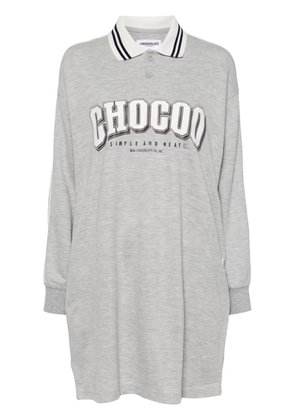 CHOCOOLATE logo-print sweatshirt dress - Grey