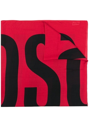 Moschino logo-print scarf - Red
