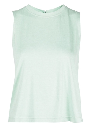 Marchesa Notte round neck cropped tank top - Green