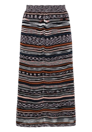 Missoni striped intarsia-knit skirt - Blue