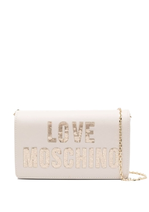 Love Moschino logo-lettering cross body bag - Neutrals