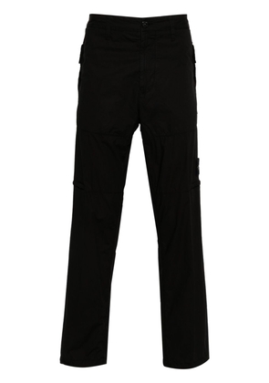 Stone Island straight-leg cotton trousers - Black