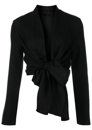 VOZ V-neck wrap blouse - Black