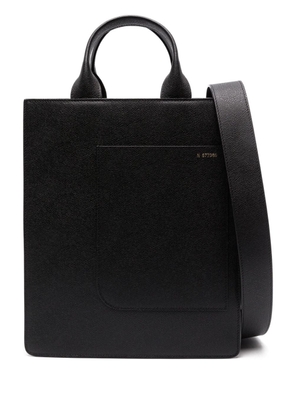 Valextra mini Boxy leather tote bag - Black