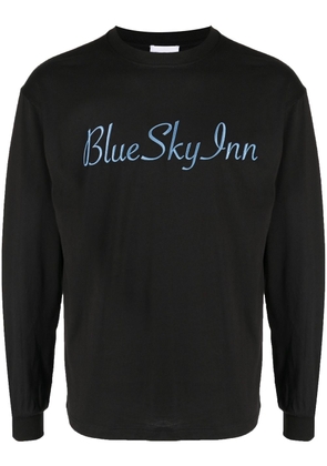 BLUE SKY INN logo-embroidered cotton T-shirt - Black