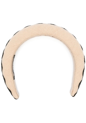 Patou Wave padded tweed headband - Neutrals