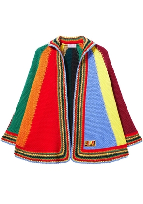 PUCCI colourblock wool cape - Red