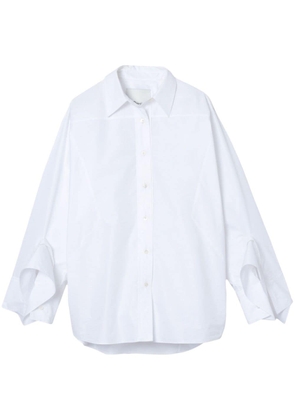 3.1 Phillip Lim draped-cuff poplin shirt - White