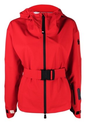 Moncler Grenoble belted hooded jacket - Red