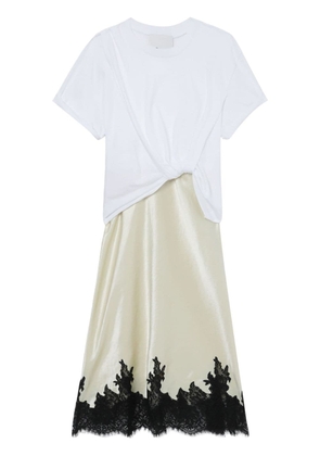 3.1 Phillip Lim knot-detail layered T-shirt dress - Neutrals