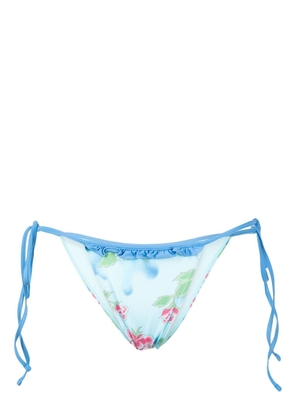 Frankies Bikinis Camilla floral-print bikini bottoms - Blue