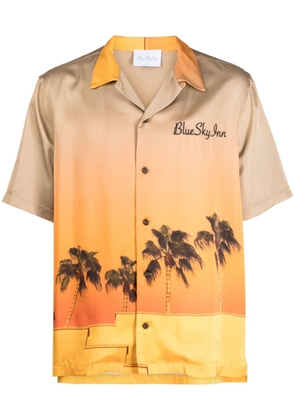 BLUE SKY INN graphic-print short-sleeve shirt - Orange