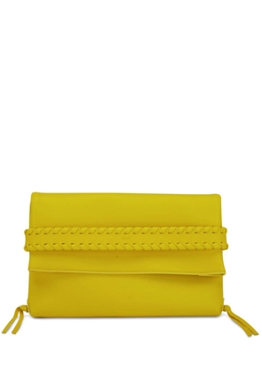 Chloé Mony wrist-strap leather clutch bag - Yellow