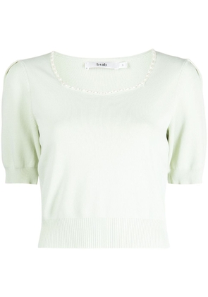 b+ab faux-pearl embellished knitted top - Green